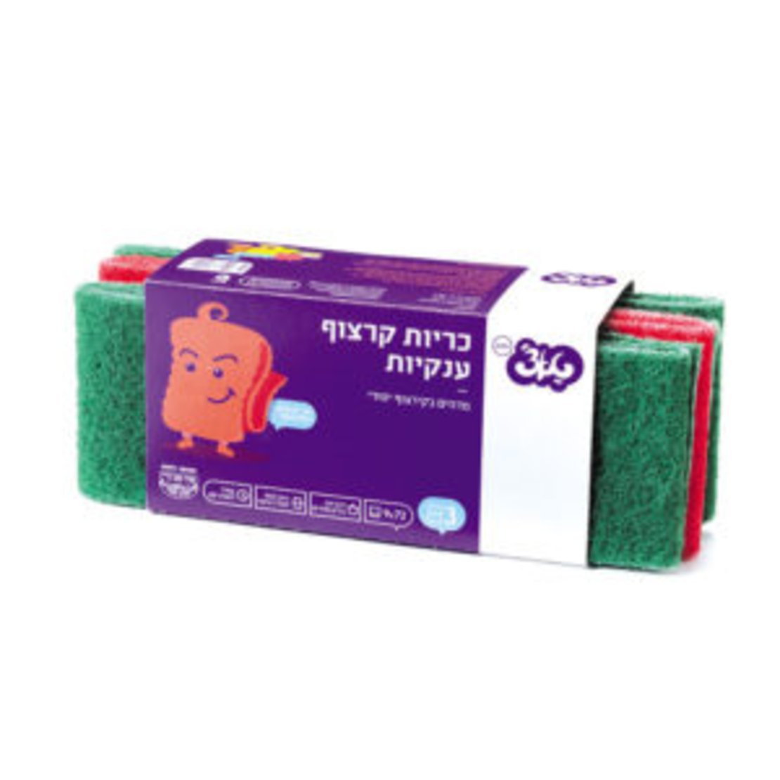 כריות קרצוף (סקוץ’) ענקיות 3 יחידות במארז טאצ’