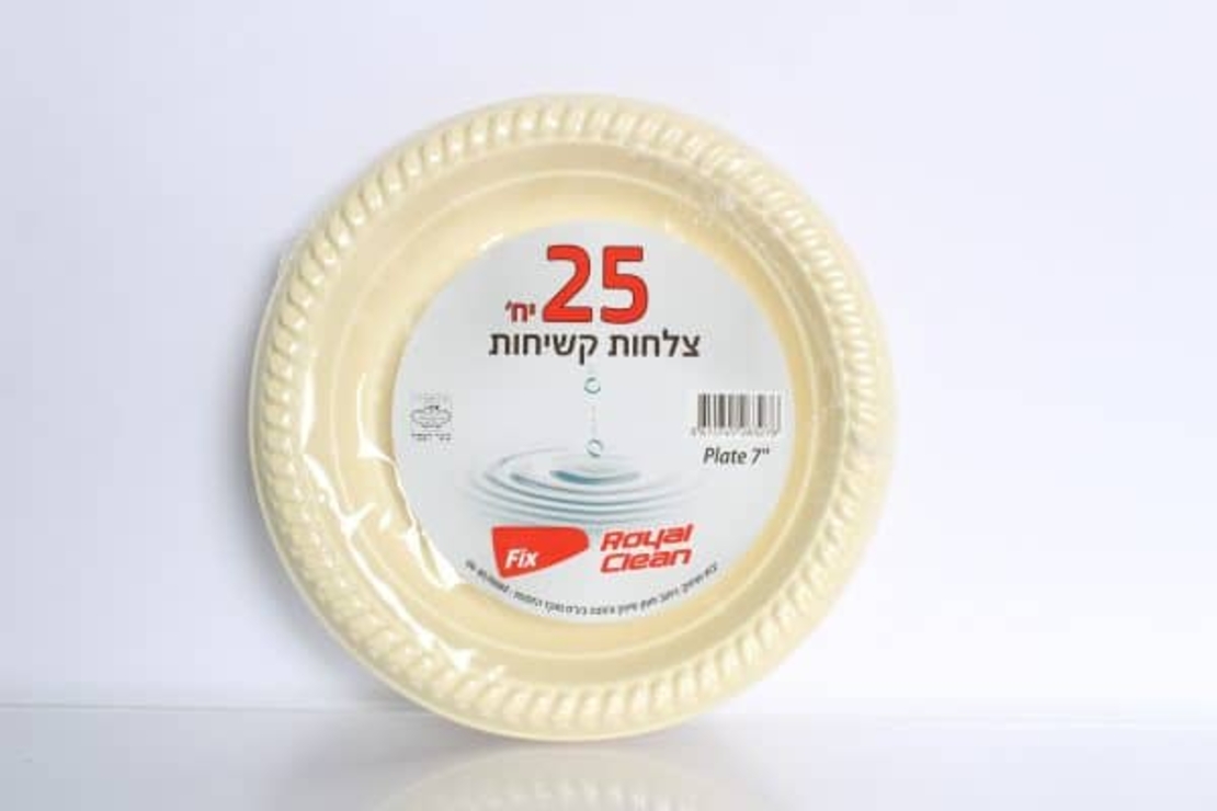 צלחות פלסטיק עבות במיוחד 22 ס”מ 25 יחידות