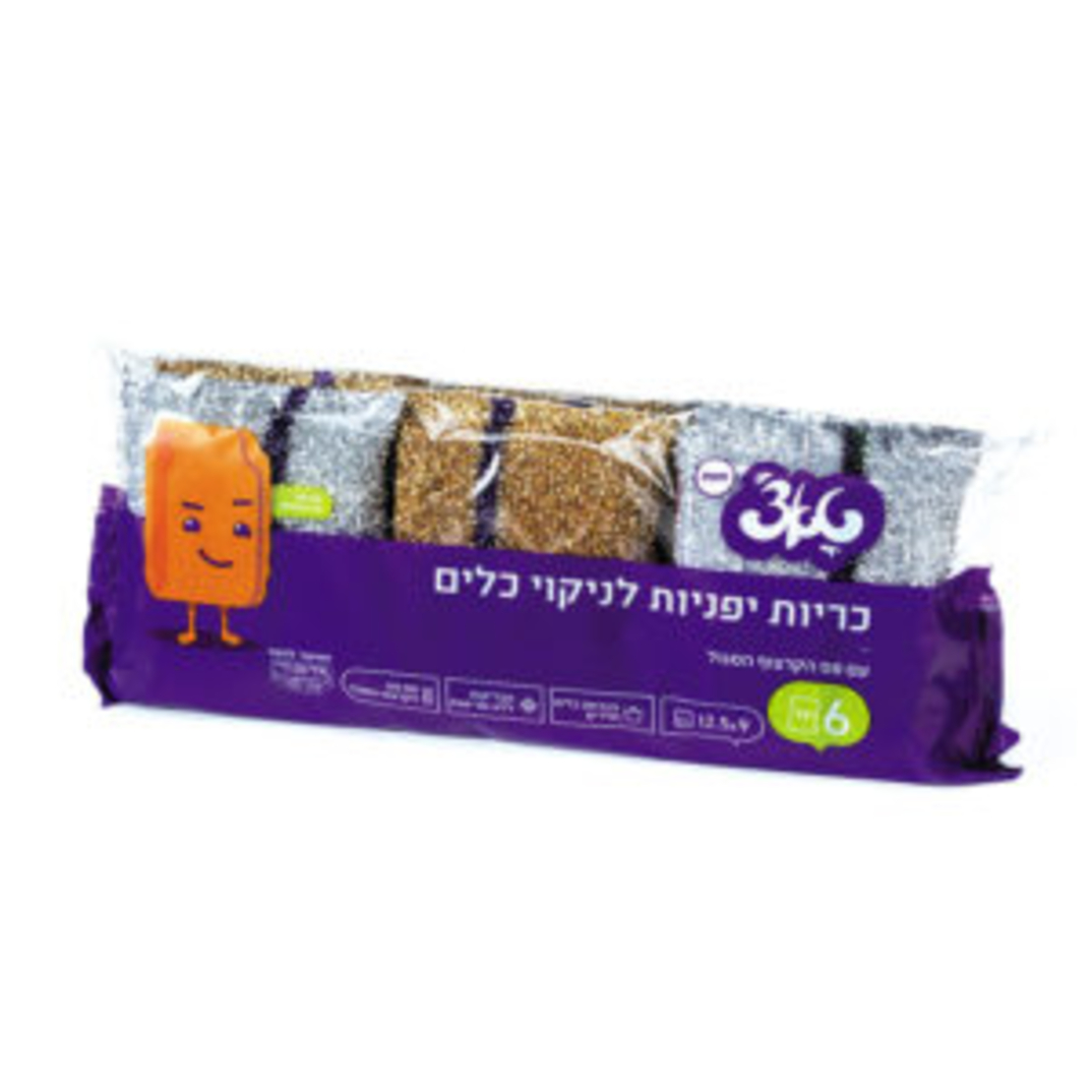 כריות קרצוף 6 יחידות במארז טאצ’