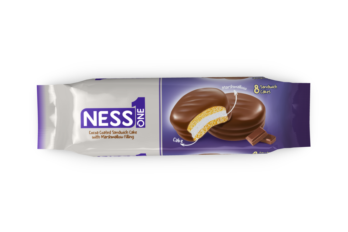بسكويت Ness one بكريمة الفانيلا