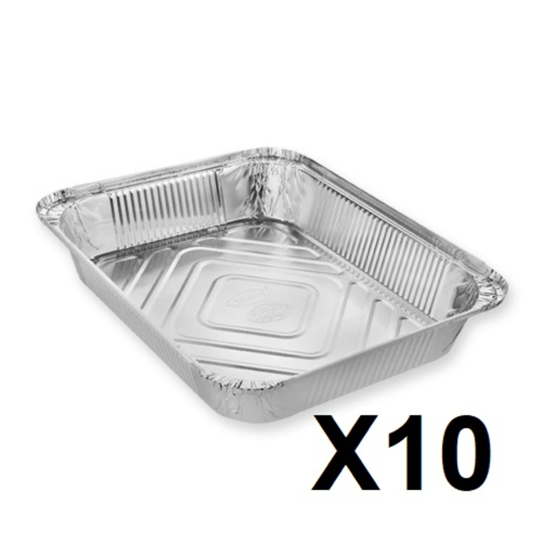 10 יחי תבניות אלומניום מלבנית גודל 105