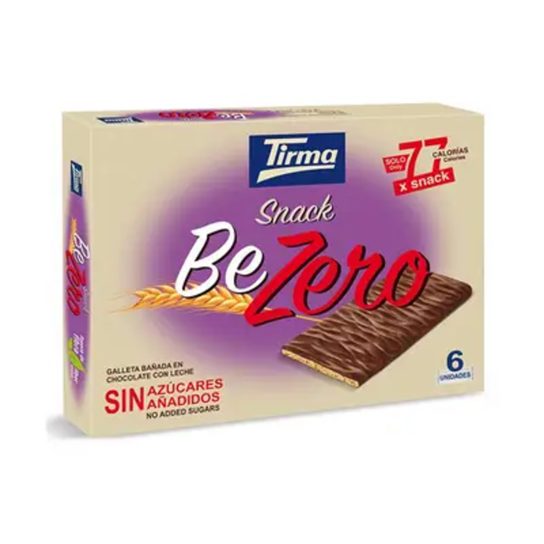 תירמה חטיף Be zero מצופה בשוקולד חלב ללא תוספת סוכר – 8 יח’ במארז