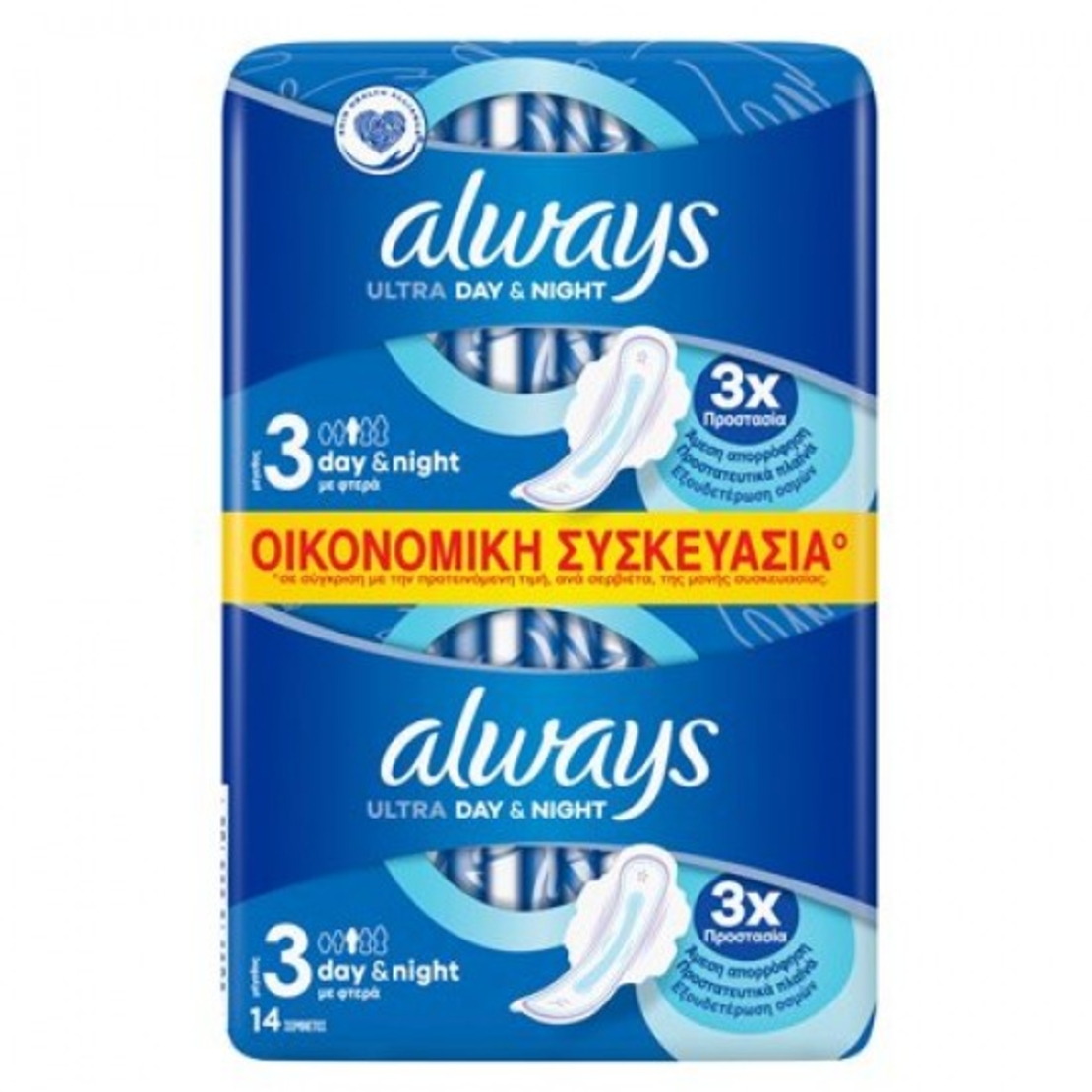 תחבושות היגייניות עם כנפיים יום ולילה (14 יחי)