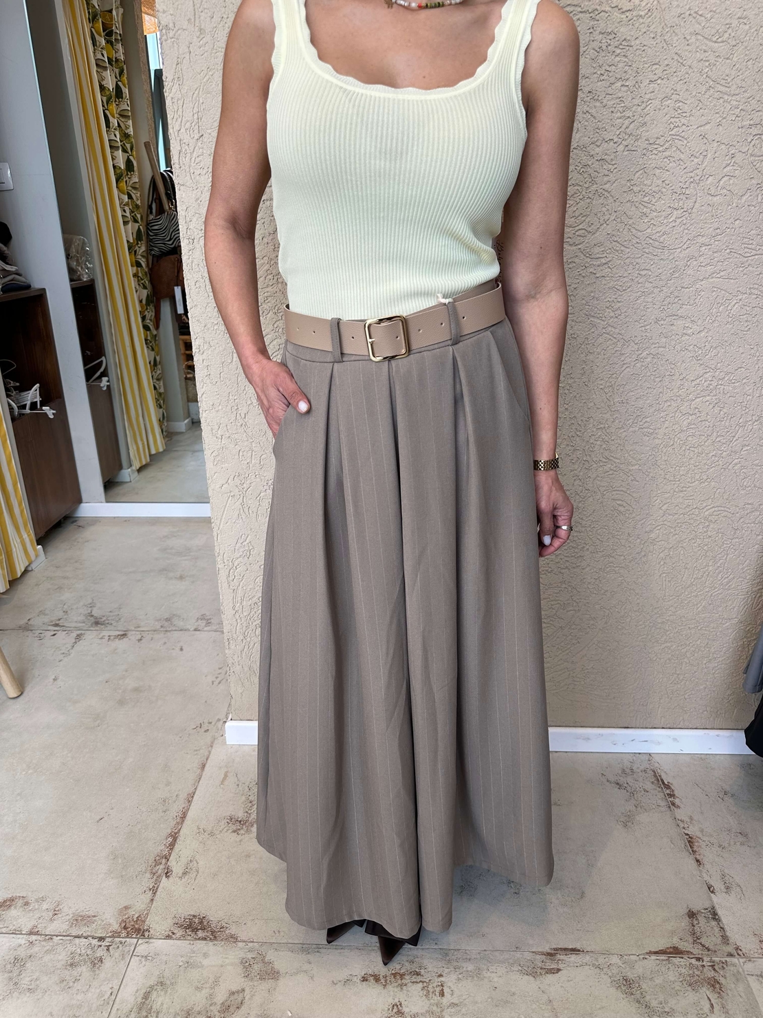 חצאית חליפת פסים