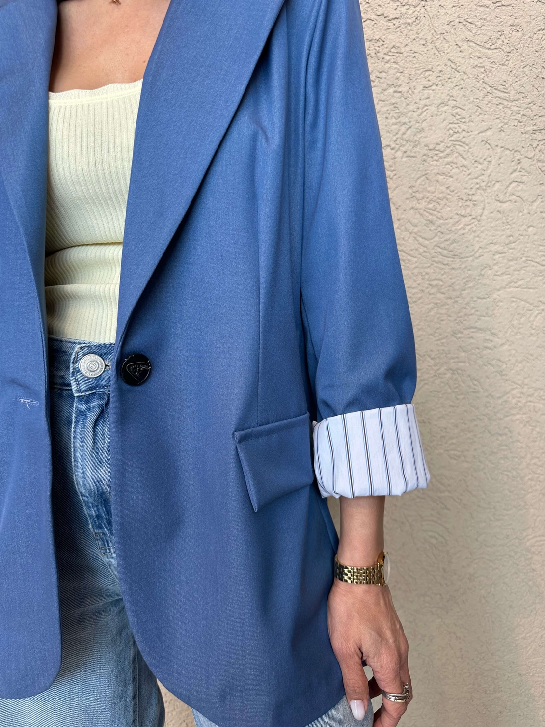 בלייזר שרוול פסים