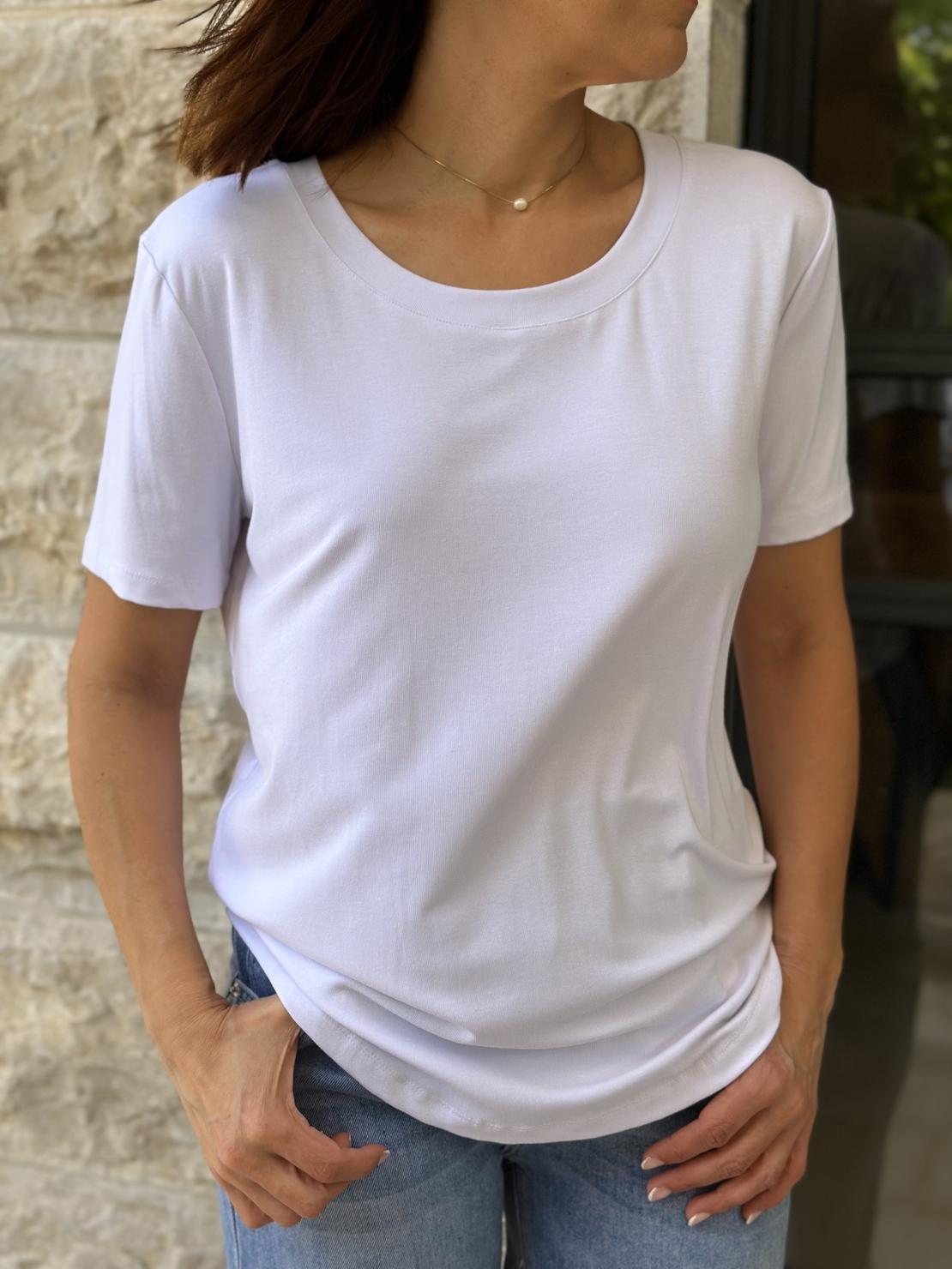 חולצת בייסיק אורן לבן