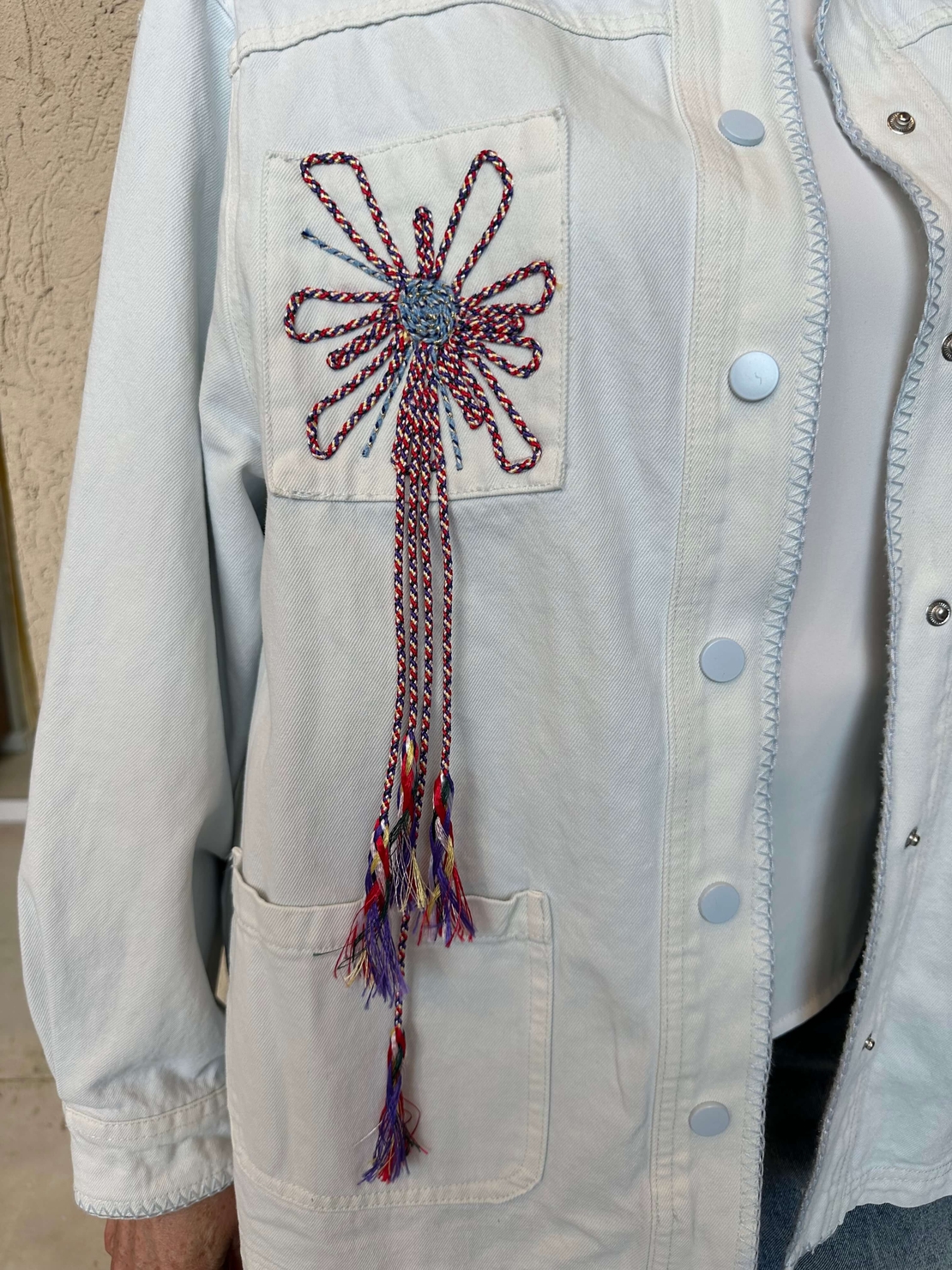 ג׳קט ג׳ינס פרח