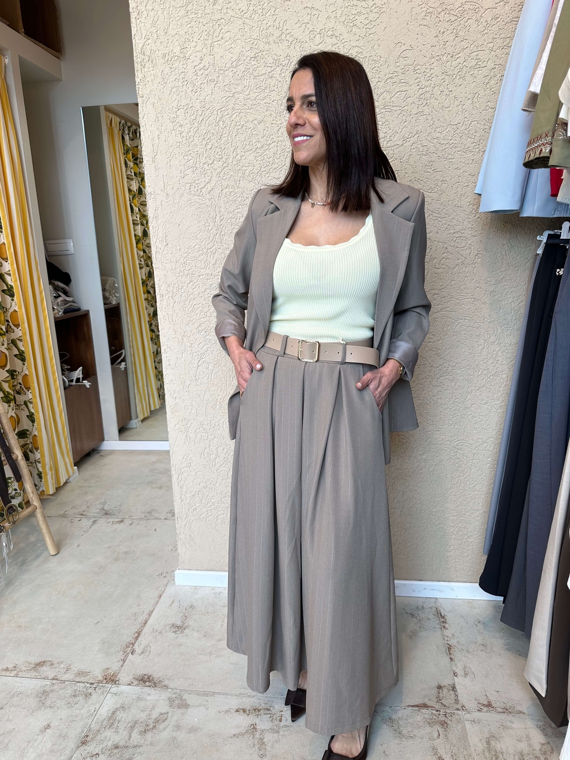 חצאית חליפת פסים