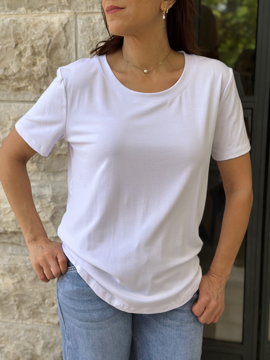 חולצת בייסיק אורן לבן