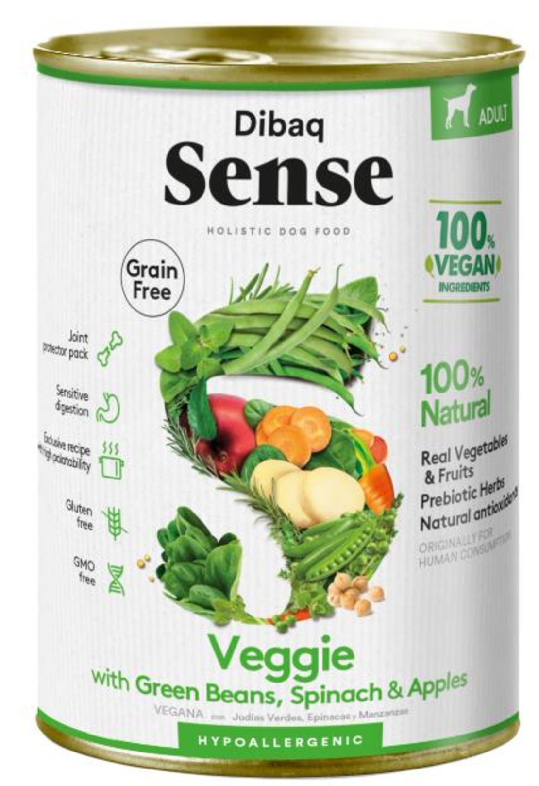 שימורי דיבאק סנס צמחוני לכלב 380 גרם Sense