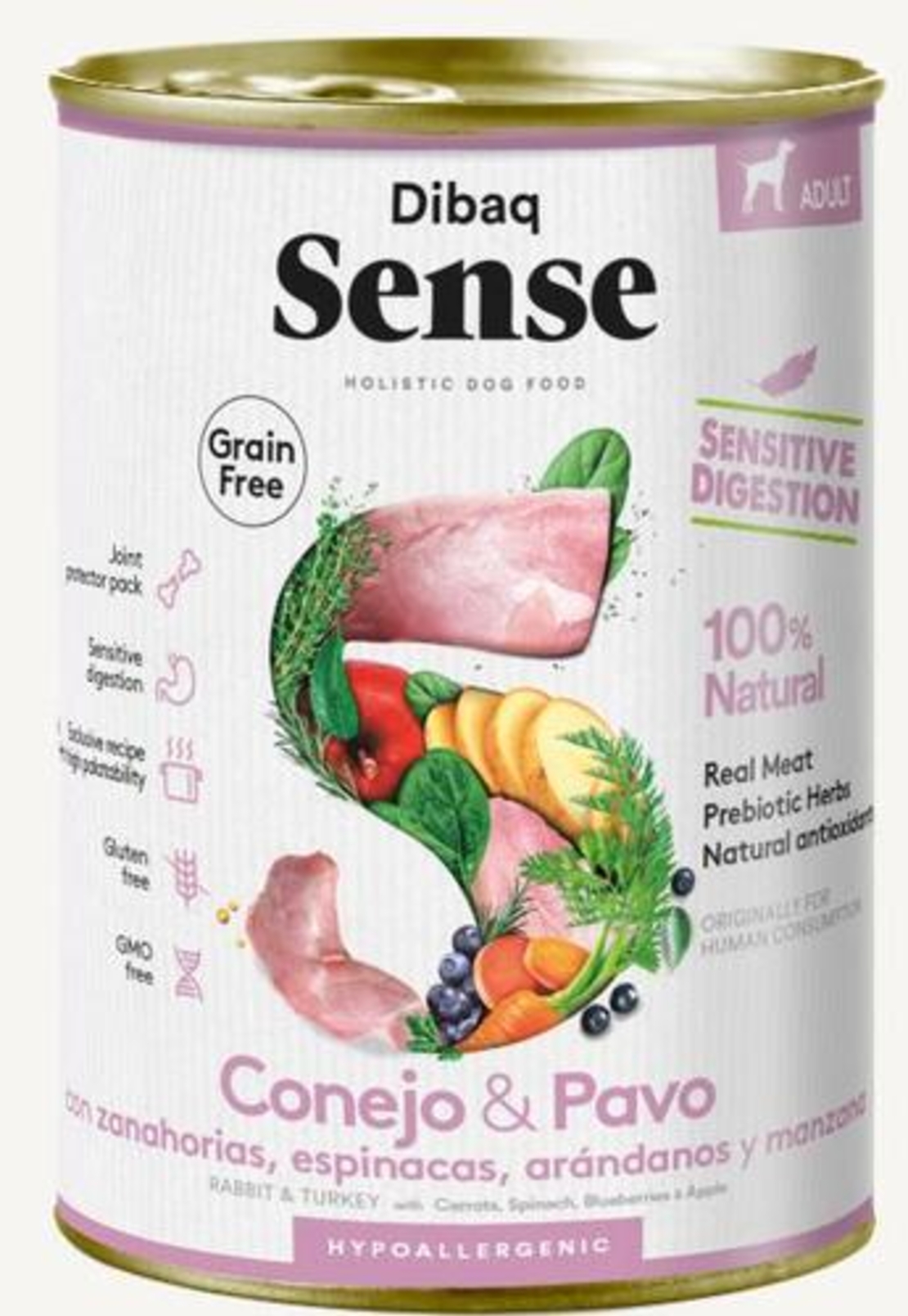 שימורי דיבאק סנס ארנבת והודו לכלב 380 גרם Sense