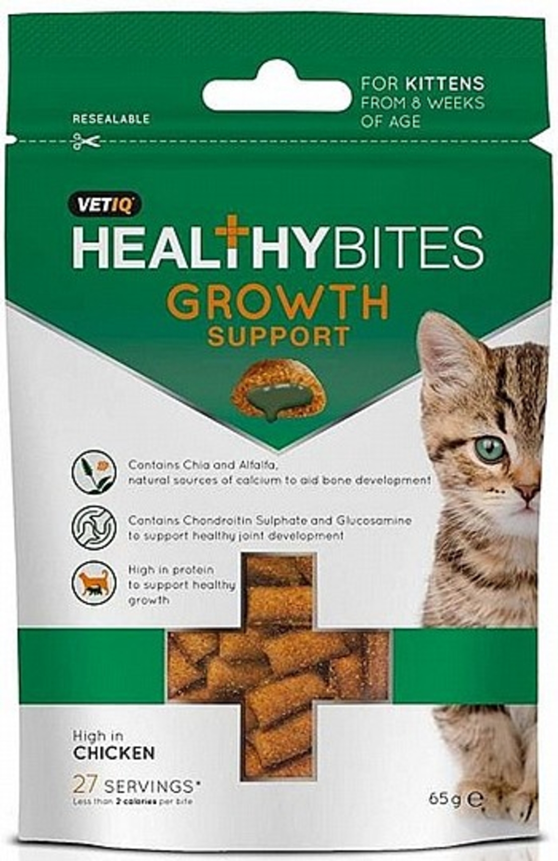 חטיף VET-IQ לגורי חתולים לעידוד גדילה והתפתחות 65 גר' עוף