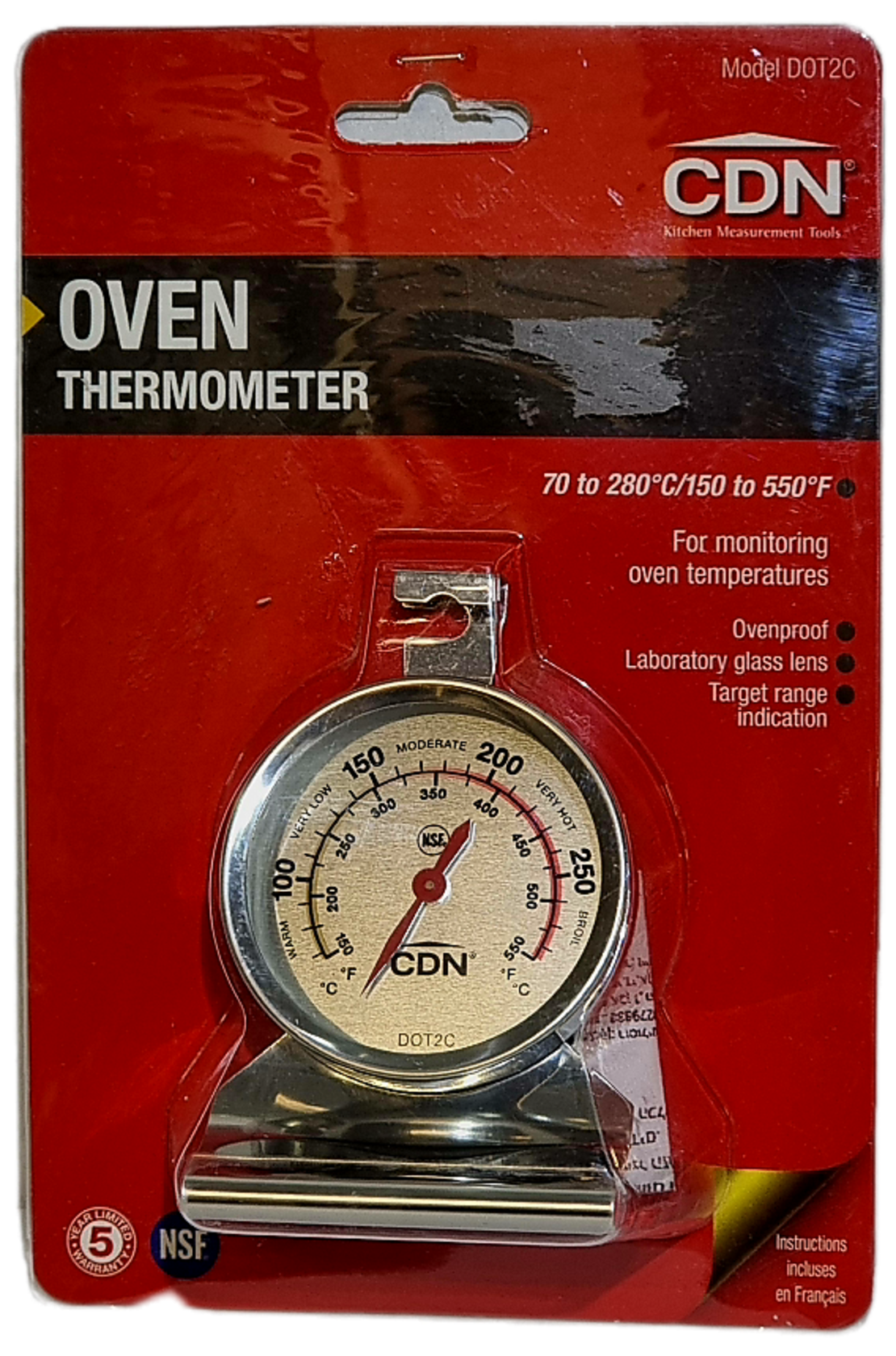 מד חום לתנור 70-280 מעלות