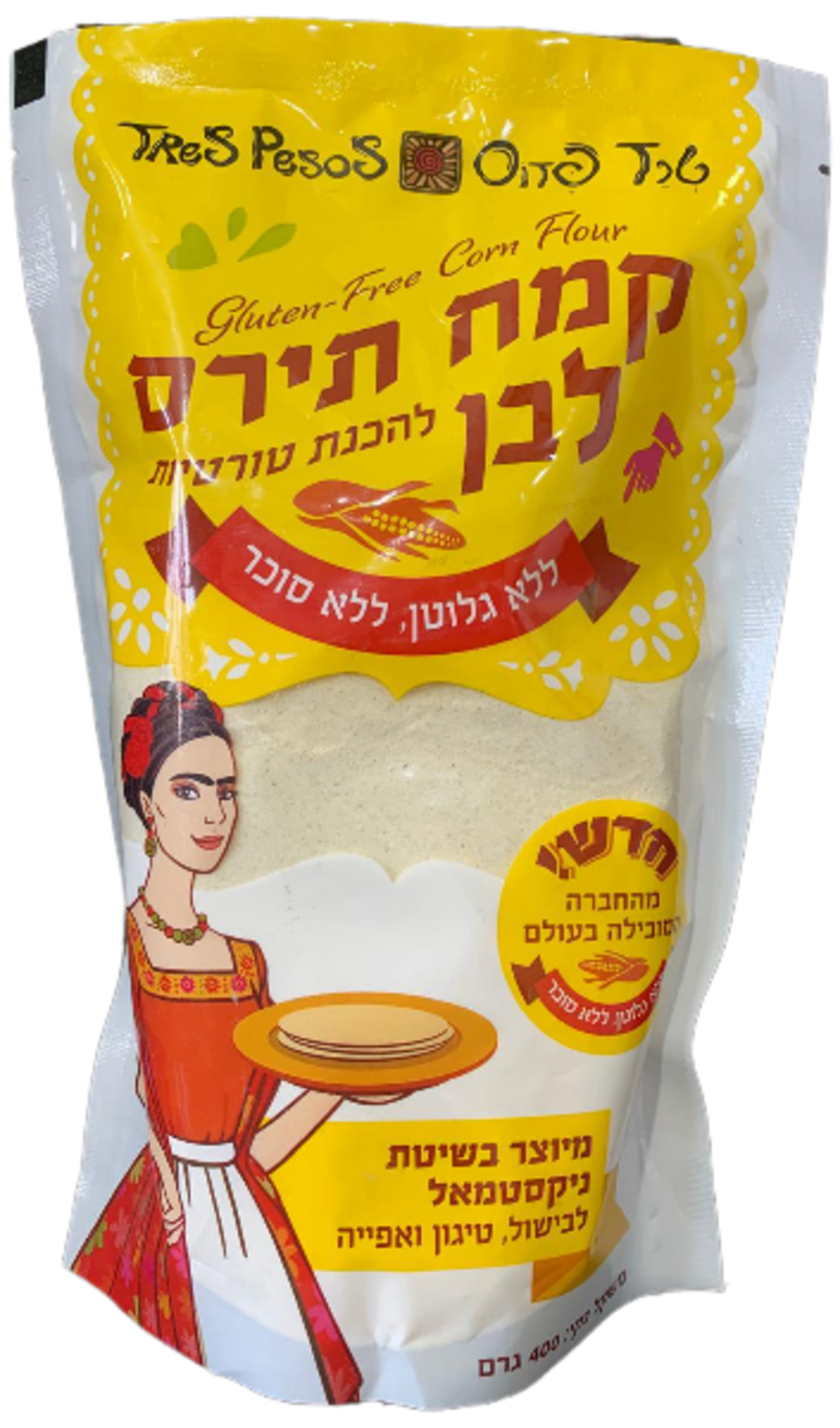 קמח תירס מינסה ללא גלוטן וללא סוכר 400 גרם