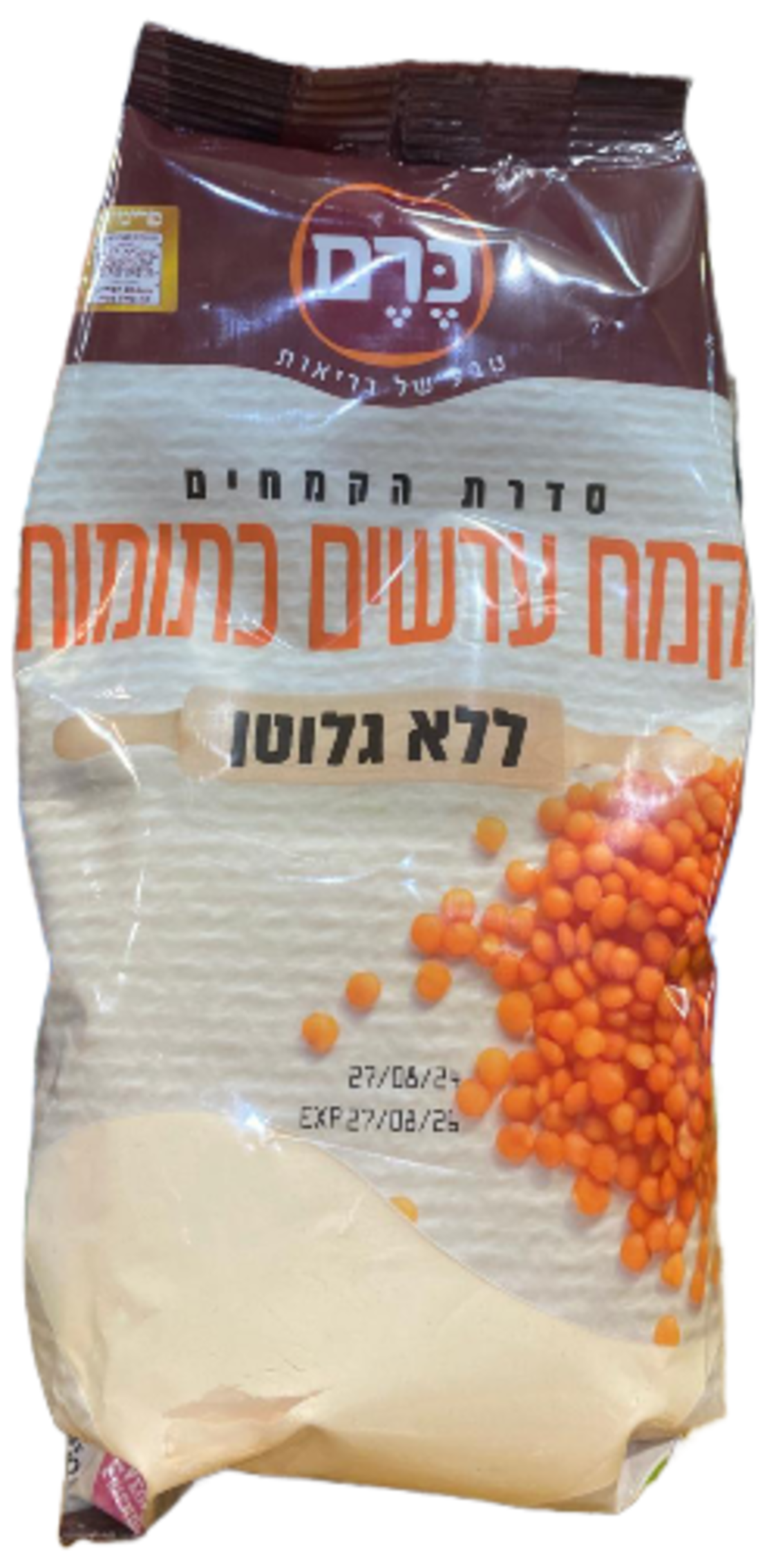 קמח עדשים כתומות 400 גרם ללא גלוטן