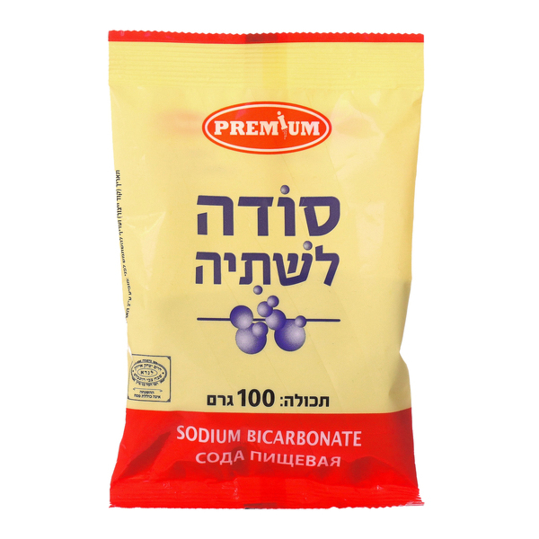סודה לשתייה (אבקה) פרימיום – 100 גרם × 36יחידות (מארז)