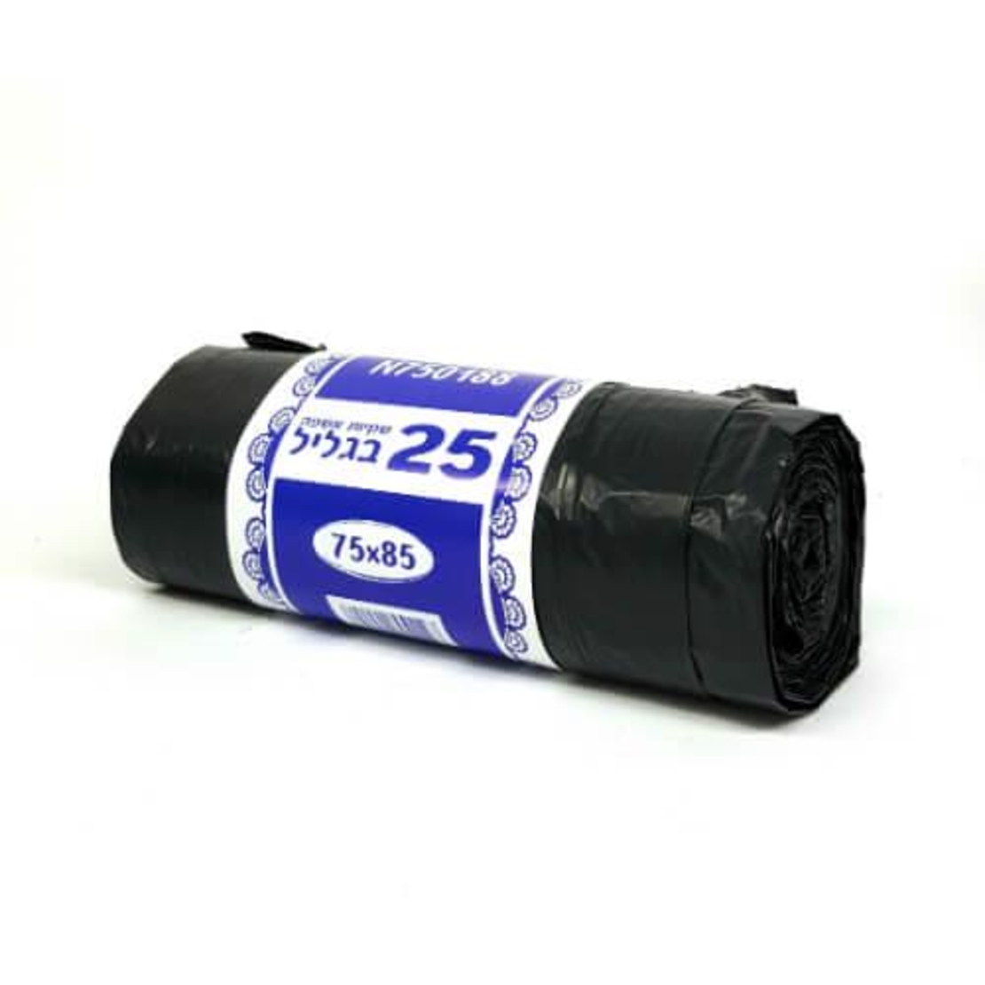 שק אשפה 75/90 שחור עבה 25 יח בגליל