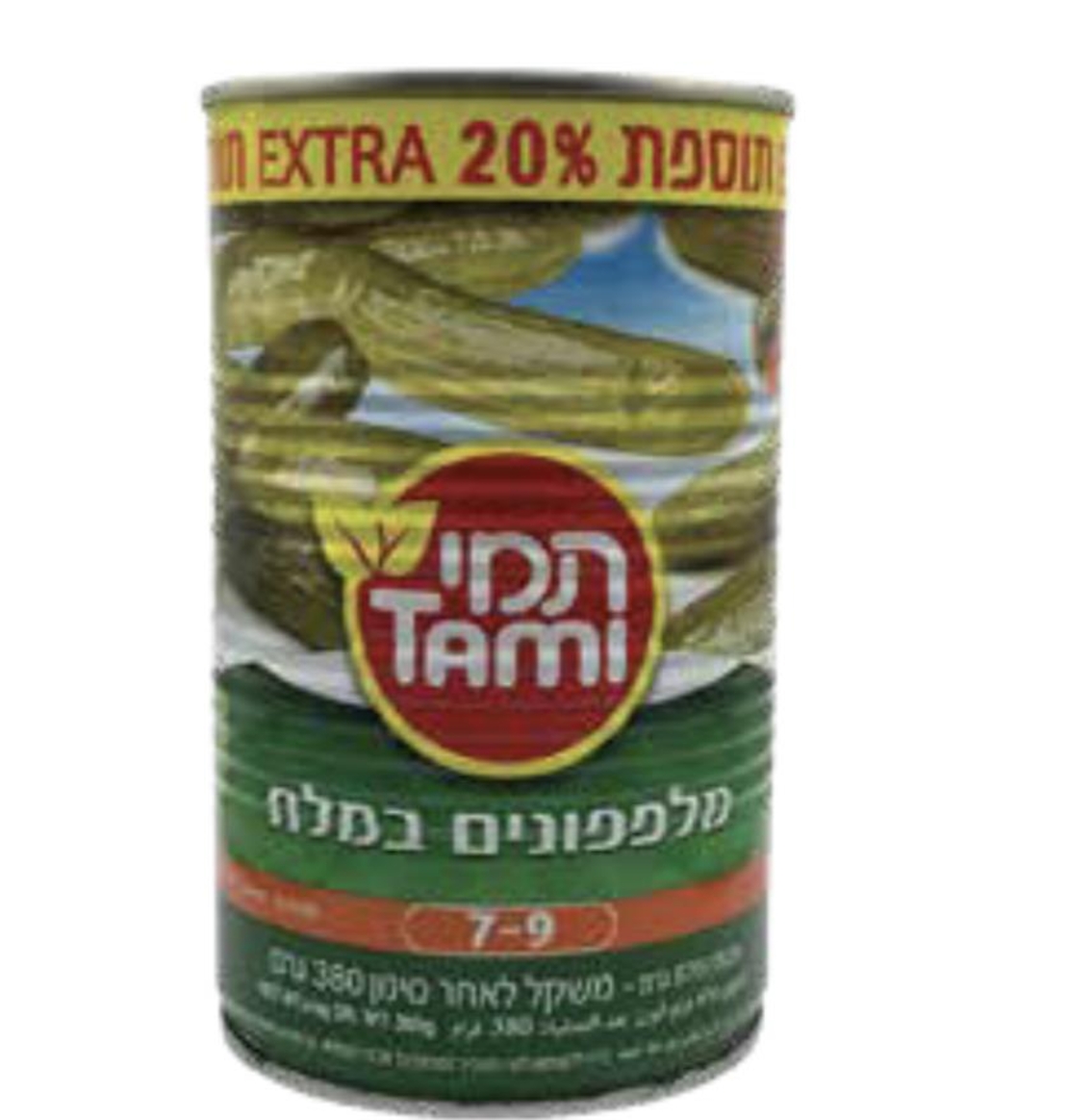 המרכז מלפפונים 7/9 600גרם במלח
