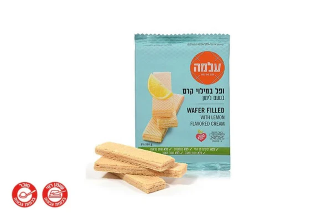 עלמה וופל טעם לימון  – 200 גרם × 24 יחידות (מארז)