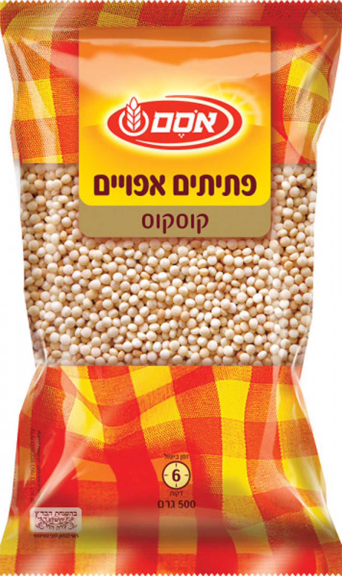 פתיתים אפויים אסם קוסקוס 500גרם * 12 יחידות (מארז)