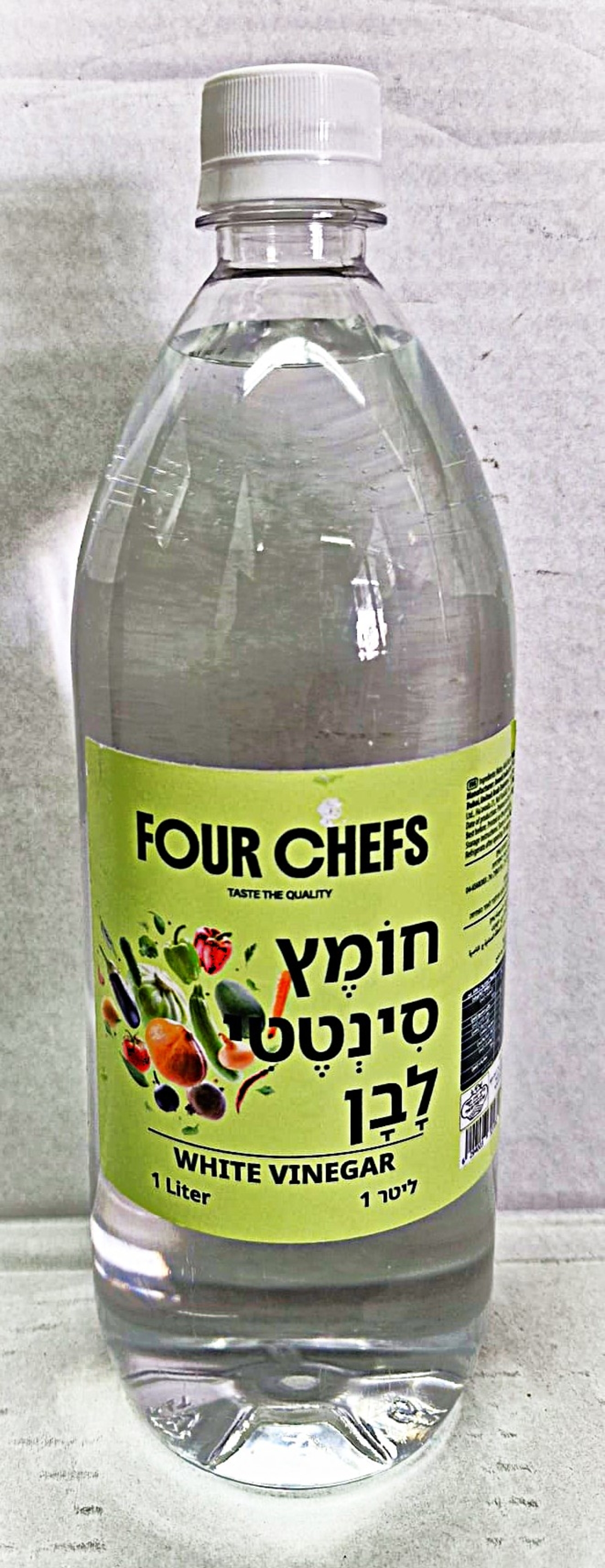 חומץ לבן סינטטי 1 ליטר יבוא ( יחידה ) FOUR CHEFS