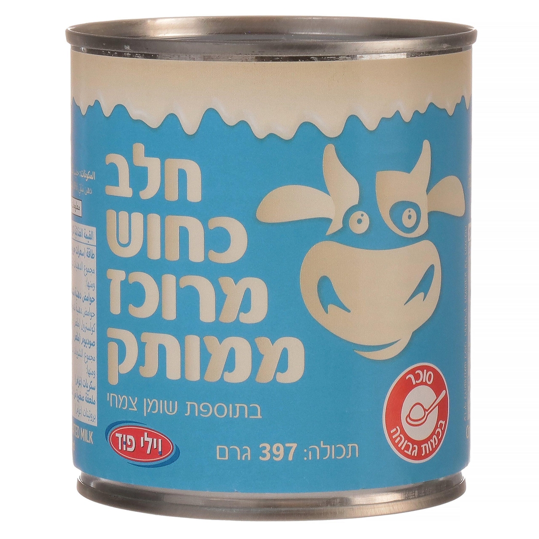 חלב מרוכז ממותק וויליפוד – 397 גרם × 24 יחידות (מארז)