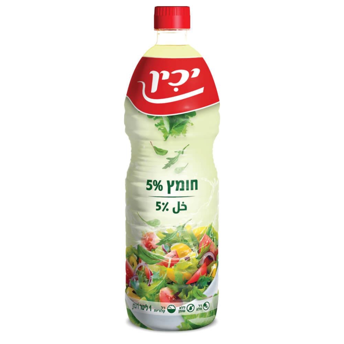 חומץ טבעי יכין – 1 ליטר × 12 יחידות (מארז)