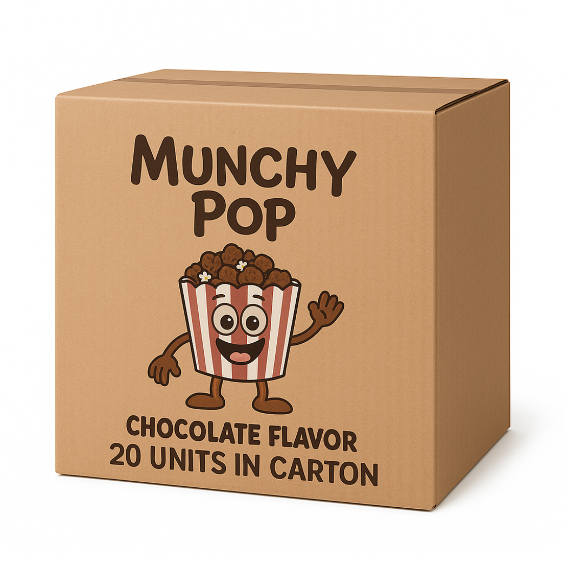 חטיף תירס פופ קורן  בטעם שוקולד - 120 גרם * 20 יחידות ( מארז )