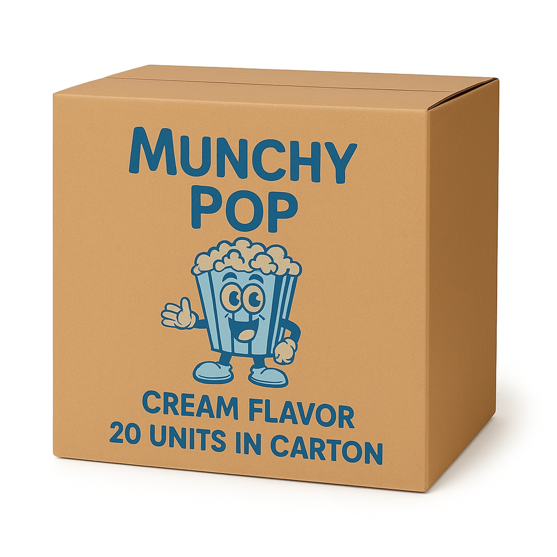 חטיף תירס פופ קורן  בטעם קרם וניל - 120 גרם * 20 יחידות ( מארז )