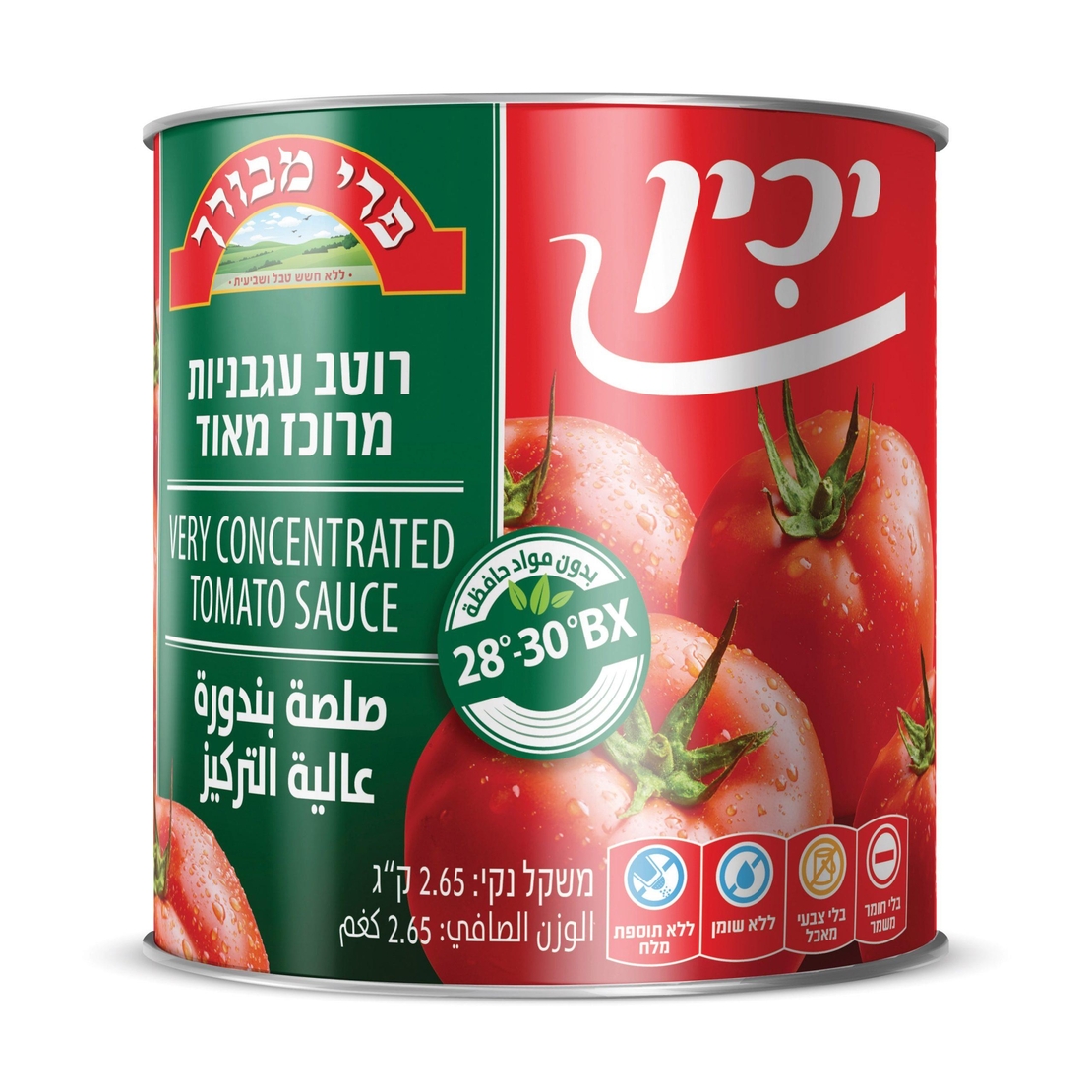 יכין רסק עגבניות 28% 2.500 ק