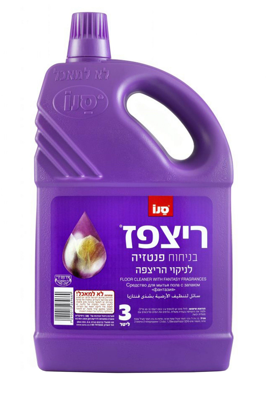 ריצפז בניחוח פנטזיה  – 3 ליטר × 6 יחידות (מארז)