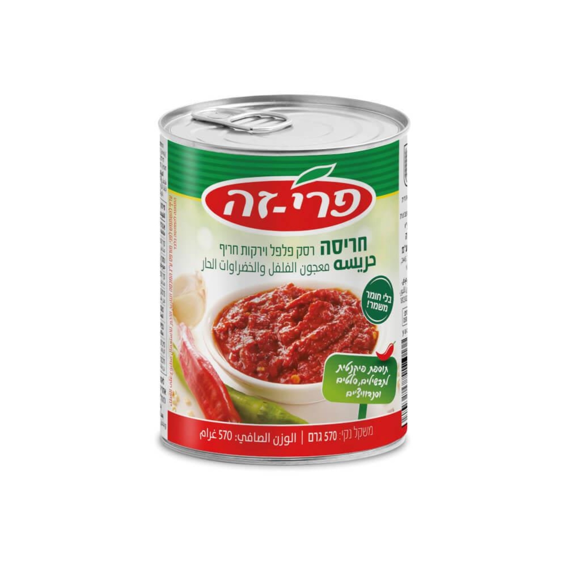 חריסה רסק פלפל פרי זה – 600 גרם × 12 יחידות (מארז)