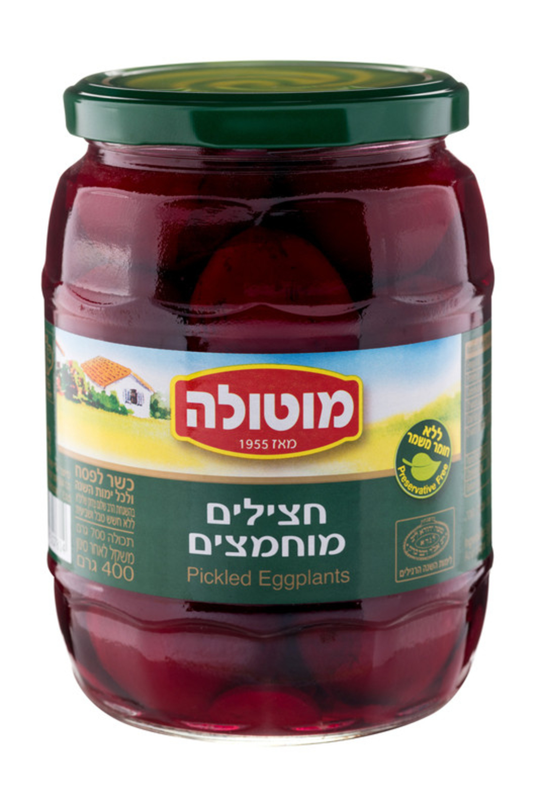 מוטולה צנצנת חצילים – 400 גרם × 12 יחידות (מארז)