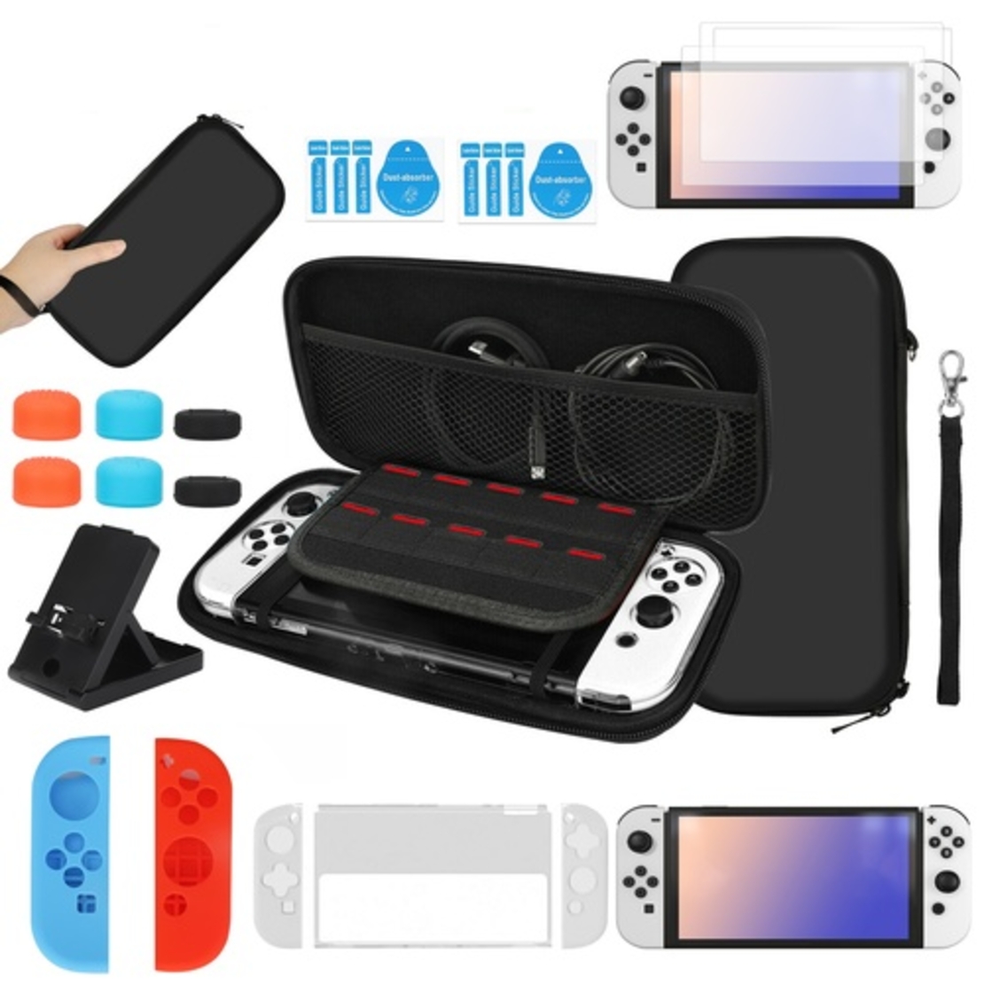 Nintendo Switch Gaming Kit For V1/V2/Oled 12 In1 ערכת אביזרים נינטנדו
