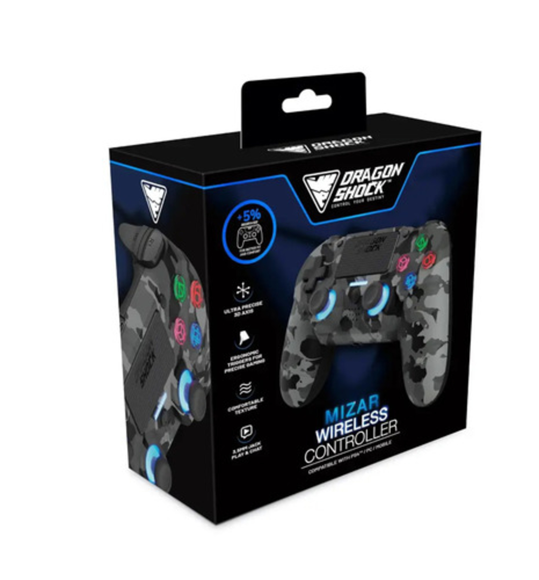 Mizar DRAGONSHOCK 4 CONTROLLER PC/PS4 GREY CAMO