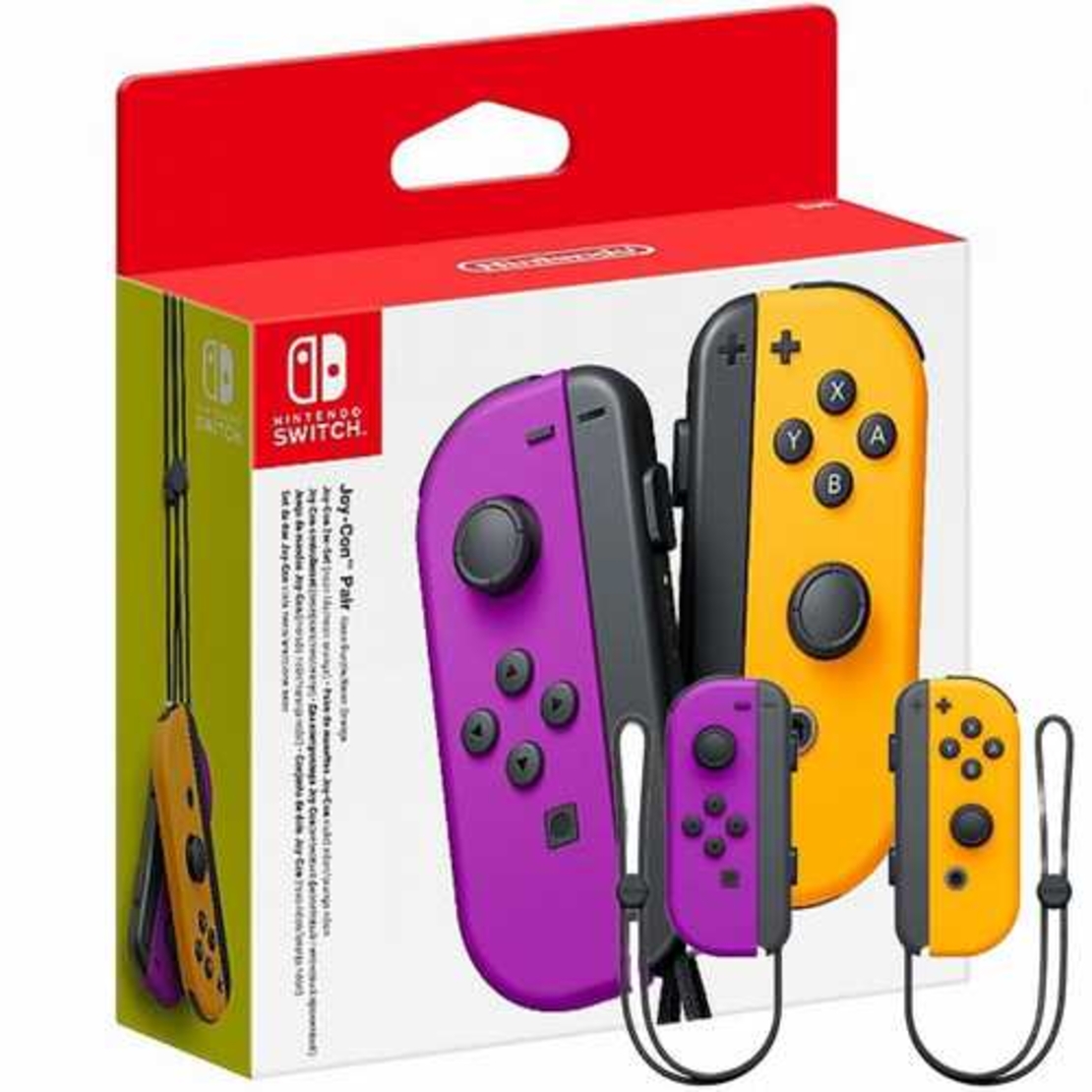 Nintendo Switch JoyCons Purple/Orange נינטנדו