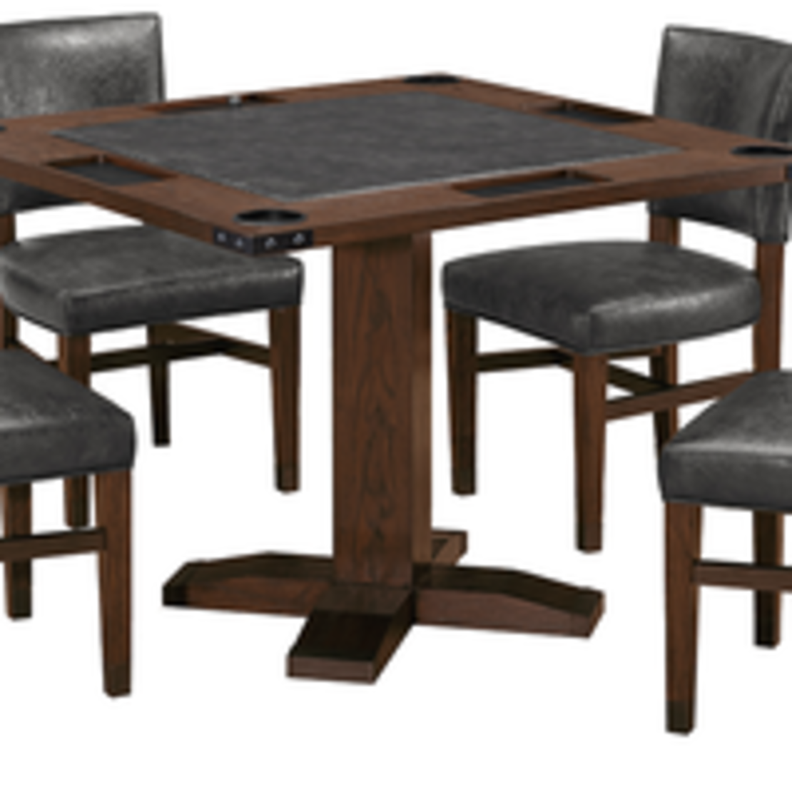 Legacy שולחן קלפים ושולחן אוכל מרובע דגם Rustic מעץ מאסיבי