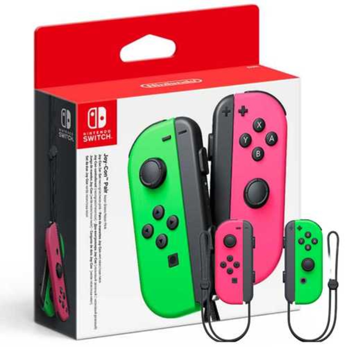 Nintendo Switch JoyCons Green/Pink יבוא נינטנדו