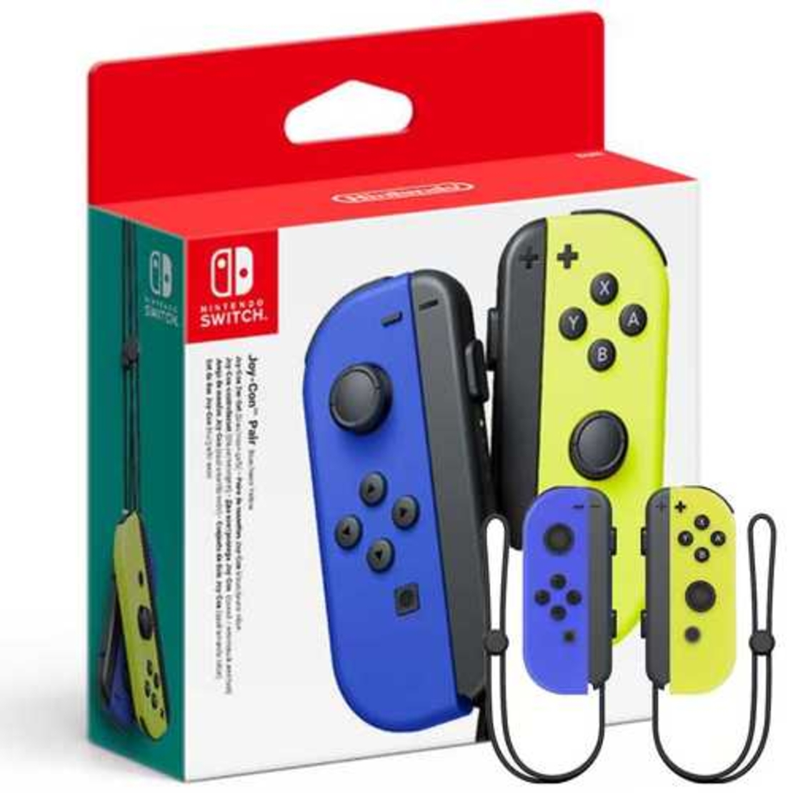 Nintendo Switch JoyCons blue/yellow נינטנדו