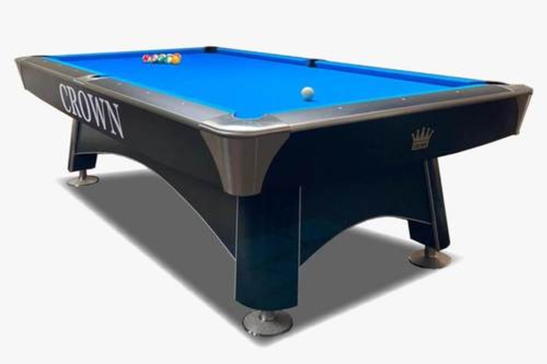 שולחן פול מקצועי 9 פיט CROWN צבע שחור אמריקן פול
