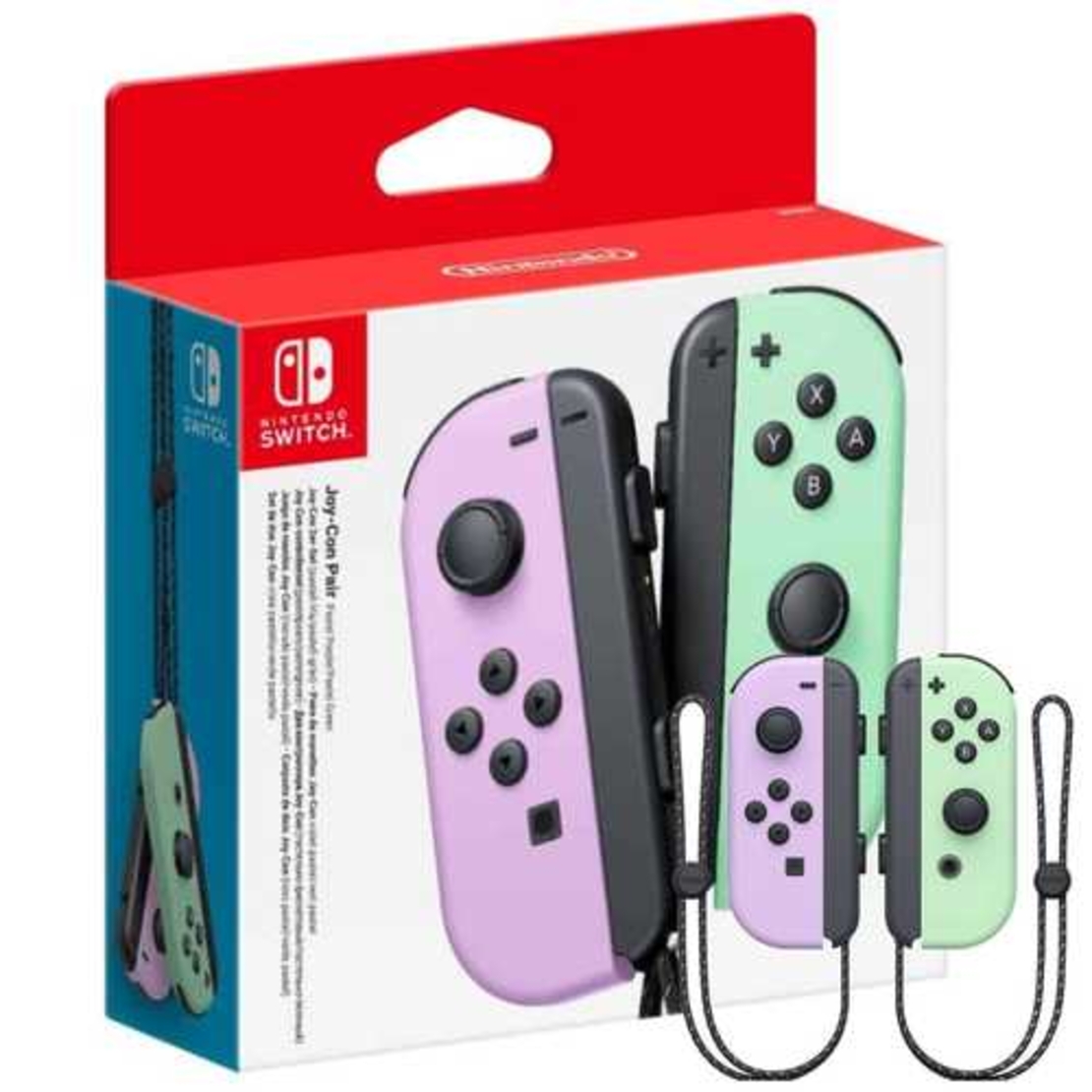 Nintendo Switch JoyCons pastel purple/ pastel green יבוא נינטנדו