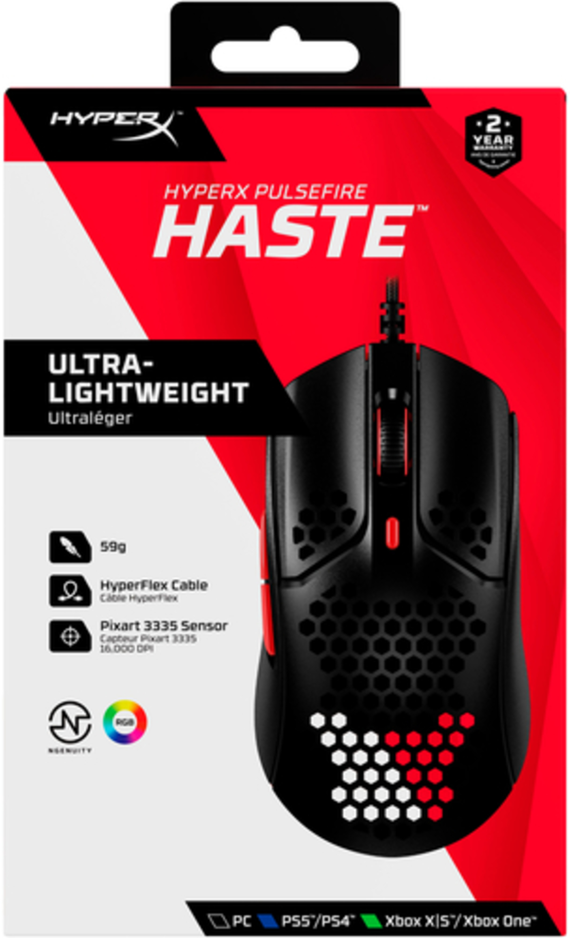 HyperX Pulsefire Haste Black-Red