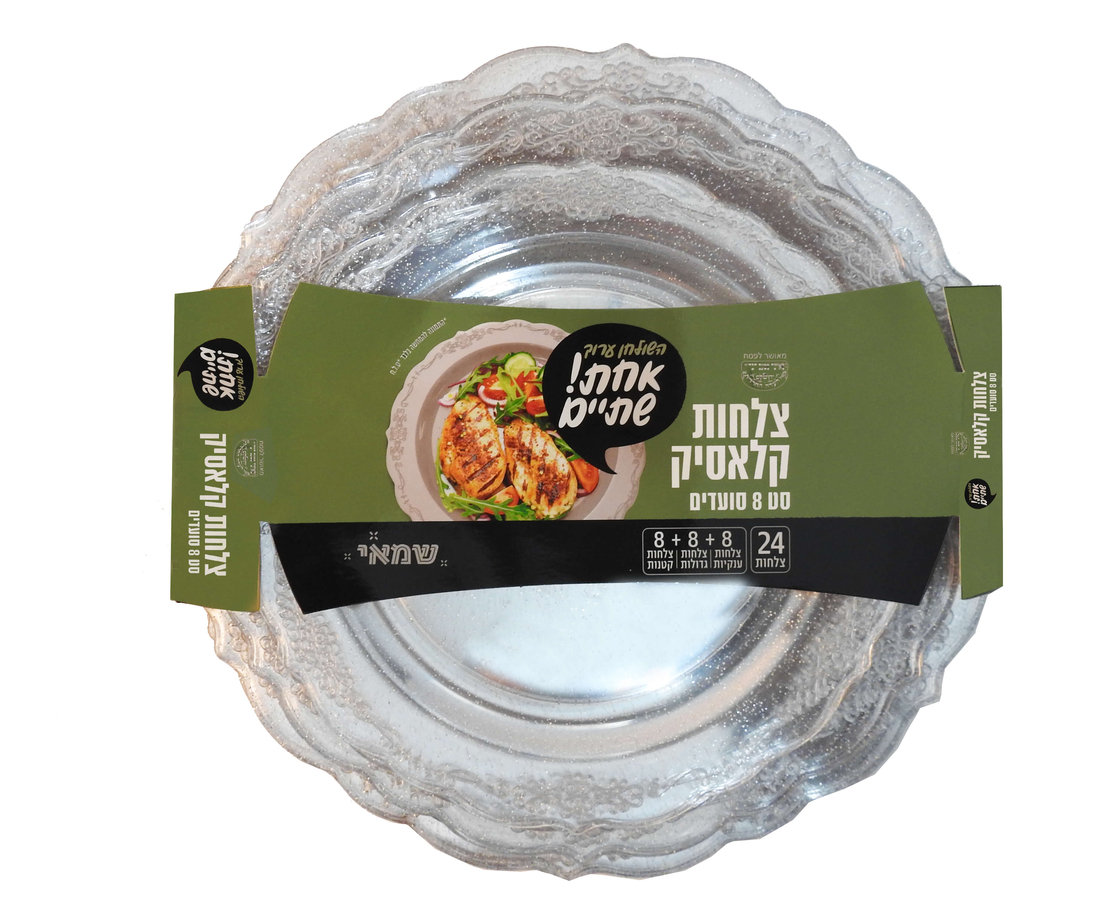 סט צלחות 24 חלקים קלאסיק