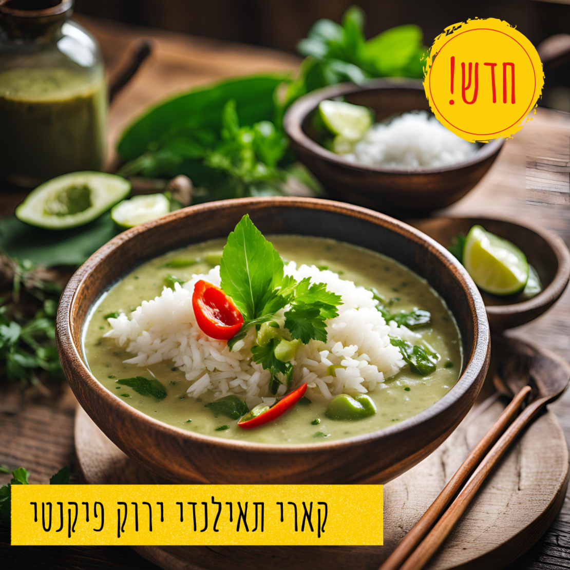 קארי תאילנדי ירוק פיקנטי עם פרגיות