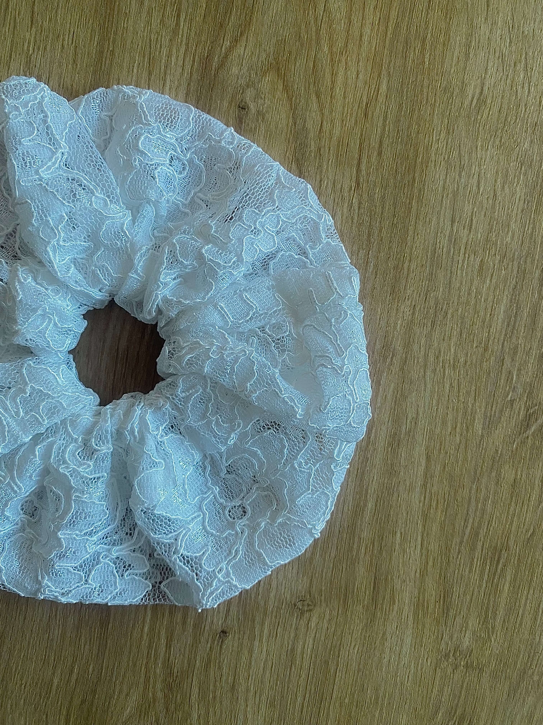 Large handmade lace scrunchie