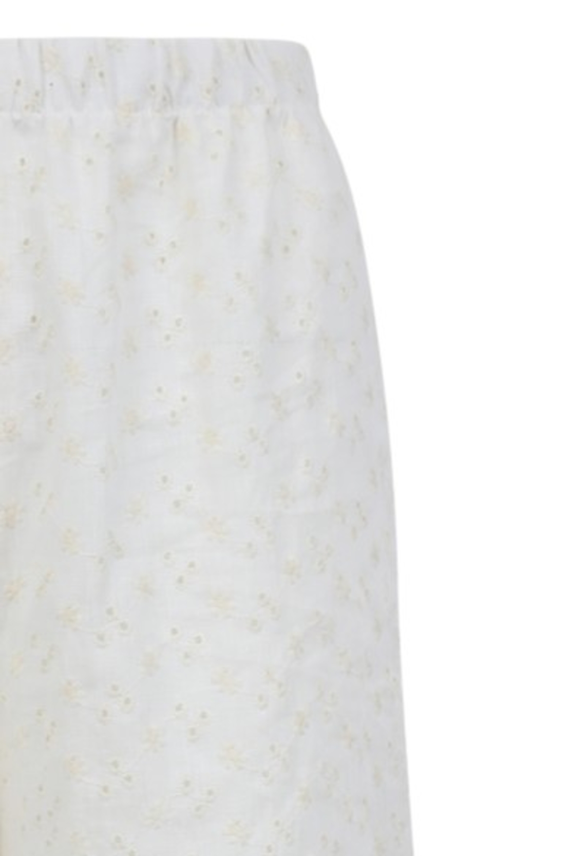 ARIELLE Linen trousers Embroidered cream