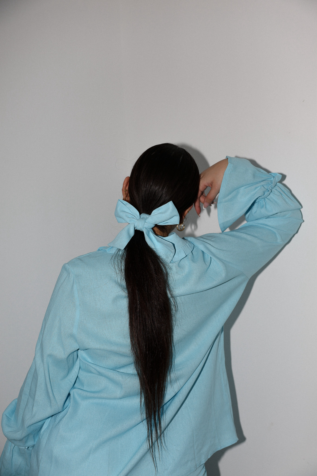 hair bow Baby blue