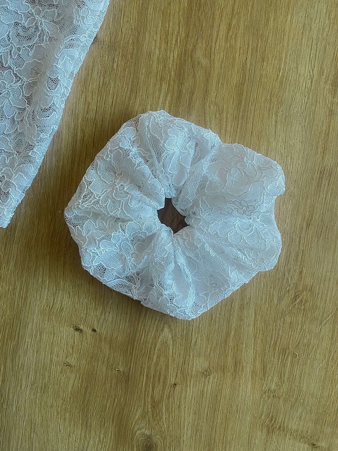 Large handmade lace scrunchie