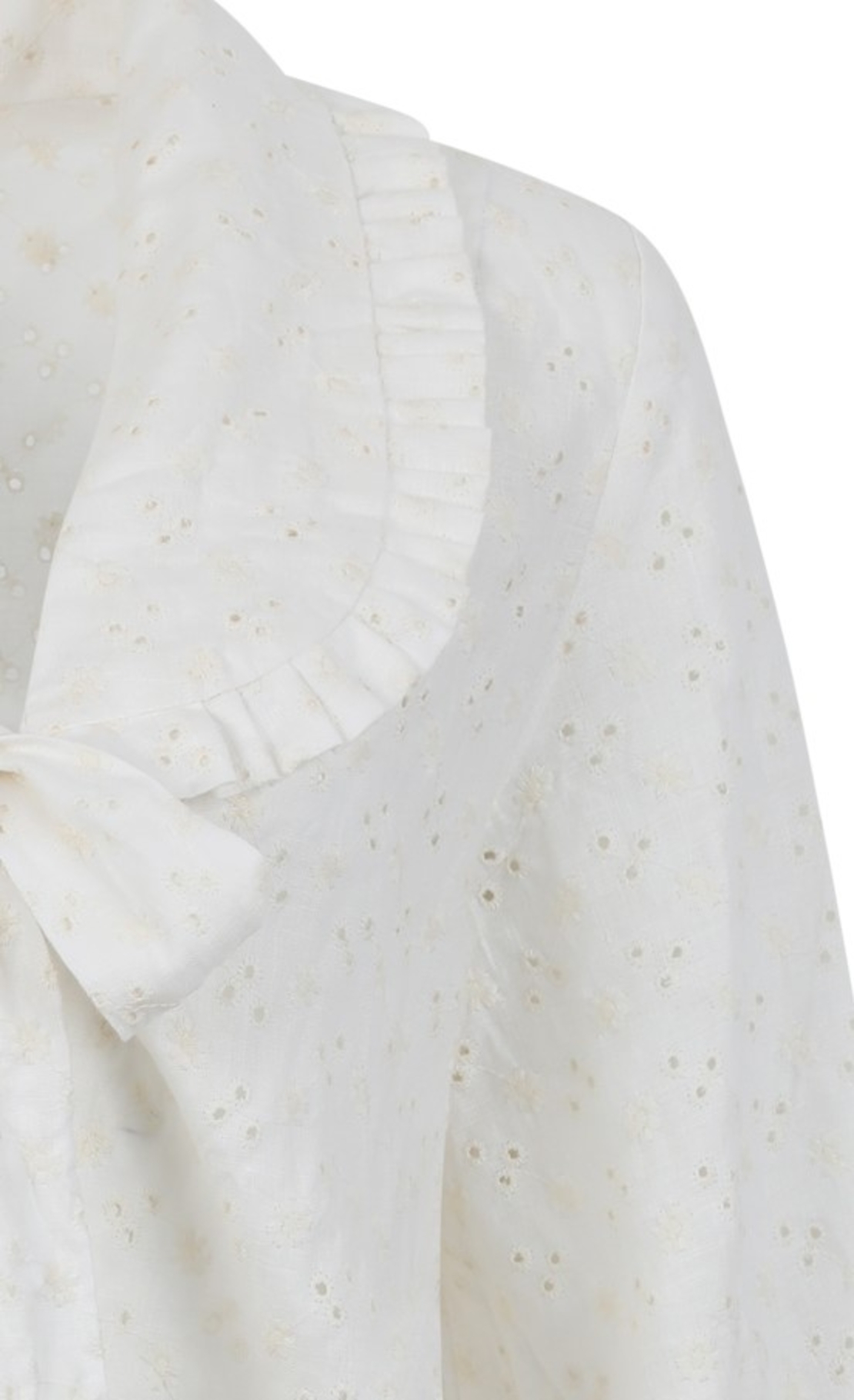 LUNNA Linen Blouse Embroidered cream