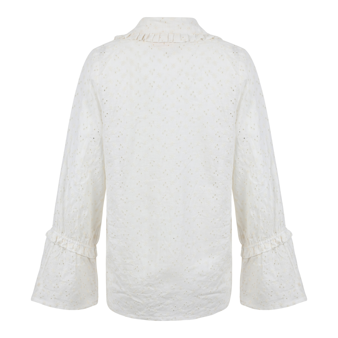 LUNNA Linen Blouse Embroidered cream
